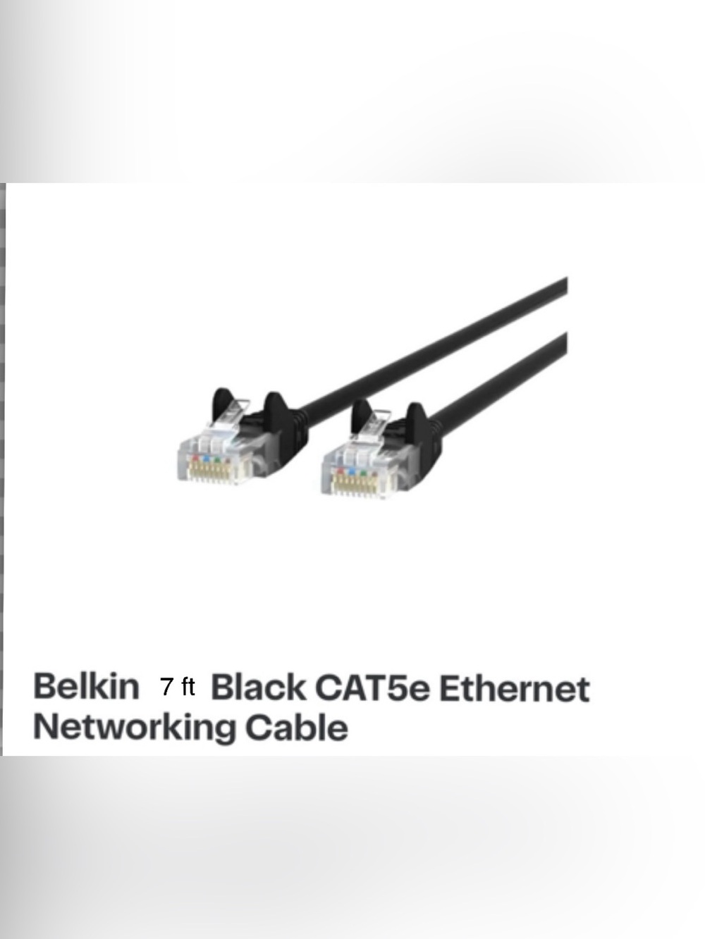 Belkin 7 ft CAT5e Ethernet Networking Cable